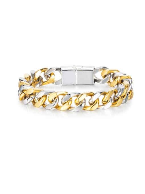 1192 steel bracelet [gold] Titanium Steel Geometric Minimalist Link Bracelet